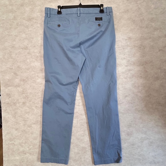 Banana Republic Aiden Chino Pants Mens 34x32 Blue Tailoring Performance - Picture 3 of 7
